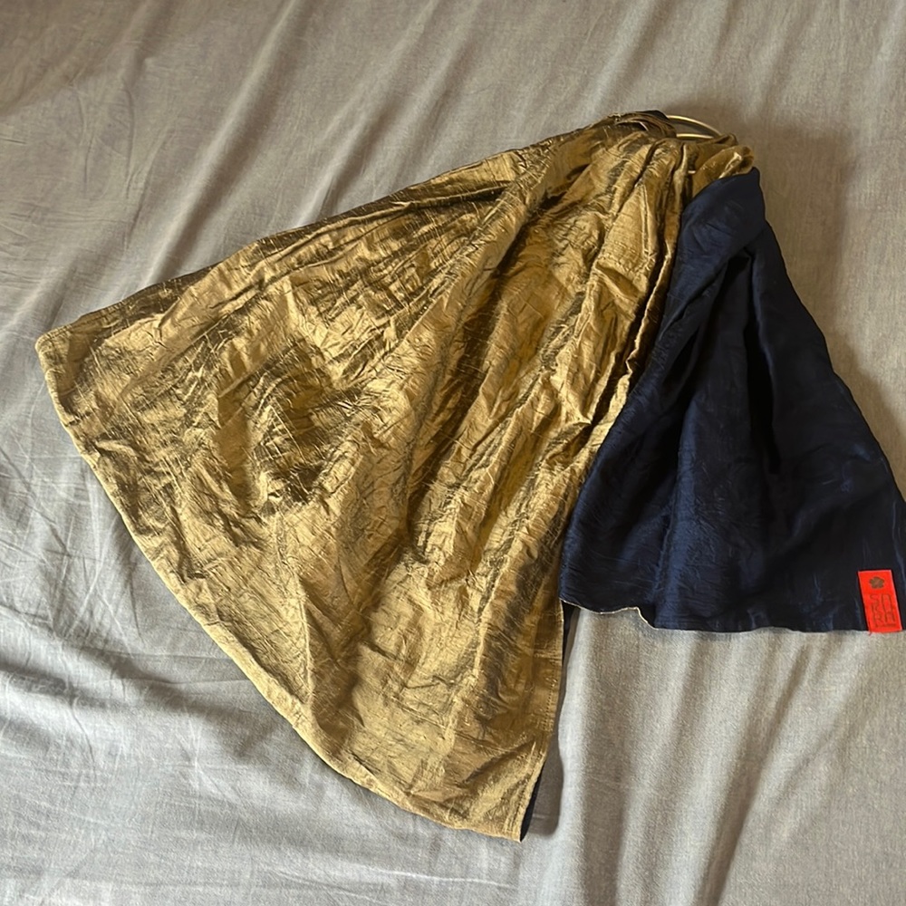 Sakura Bloom dupioni silk ring sling.